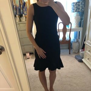 MUST GO! Taking all offers on: 
Ann Taylor black flounce dress